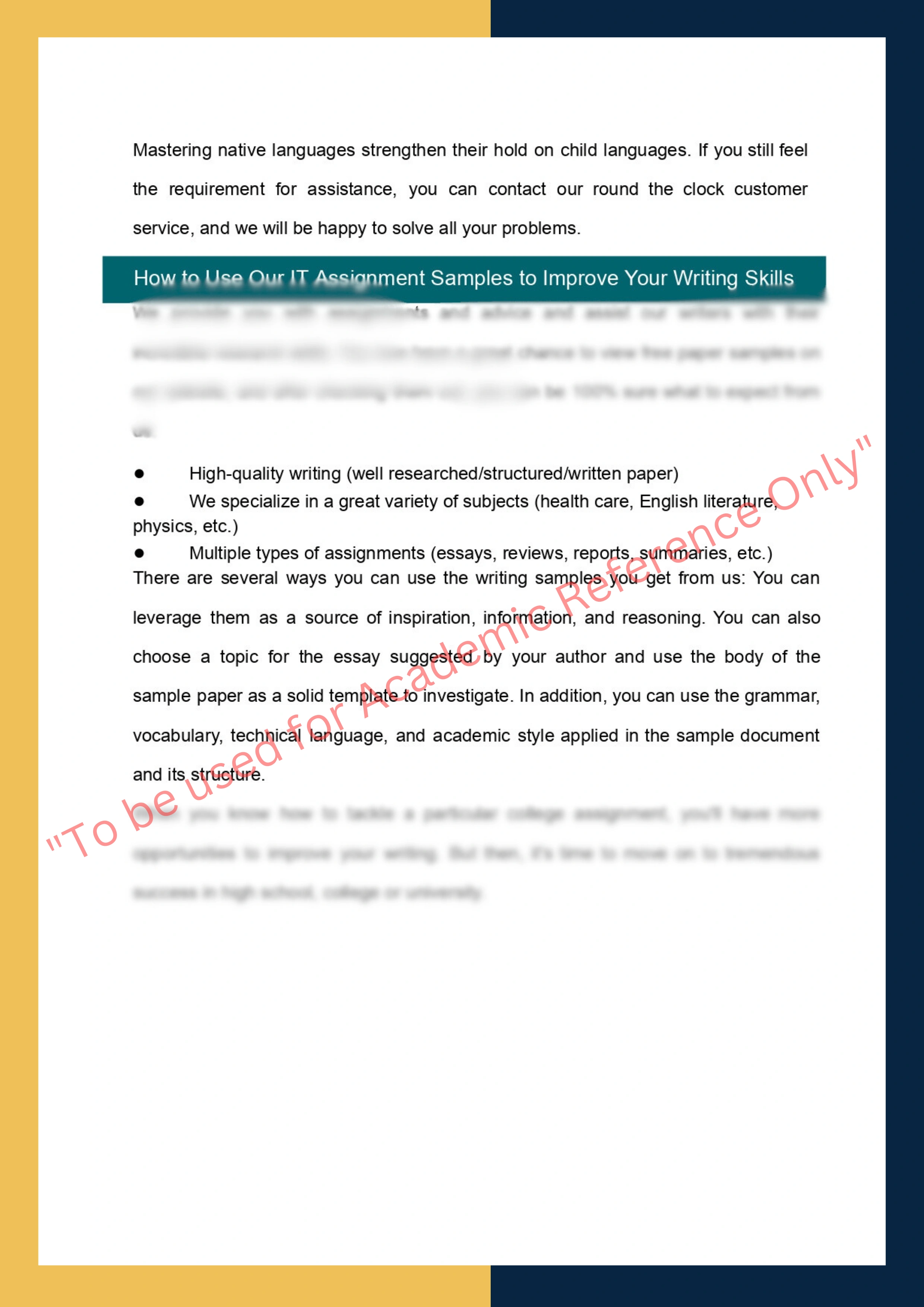 It Assignment sample 3